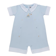 Baby Balloon Blue Bear Pima Romper