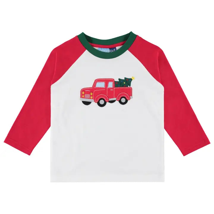 Good Lad 2/7 Boys Long Sleeve Raglan Christmas Knit Shirt