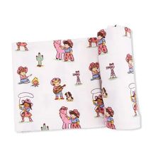 Angel Dear Vintage Cowgirls - Swaddle Blanket