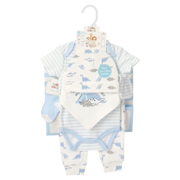 8-Piece Baby Gift Set - Blue Dinosaur