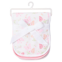 3-Piece Padded Burp Cloth Set - Pink Butterflies