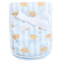 3-Piece Padded Burp Cloth Set - Blue Baby Bear