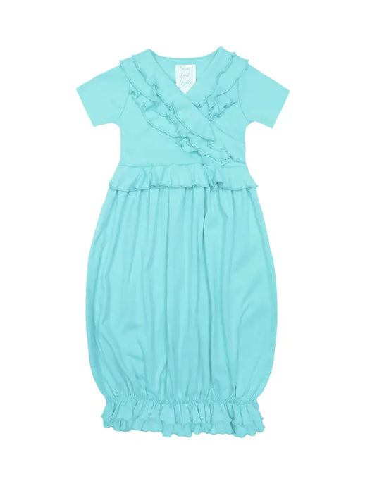 Lemon Loves Lime Layette Basic-Julia Gown Fair Aqua (3-6m)