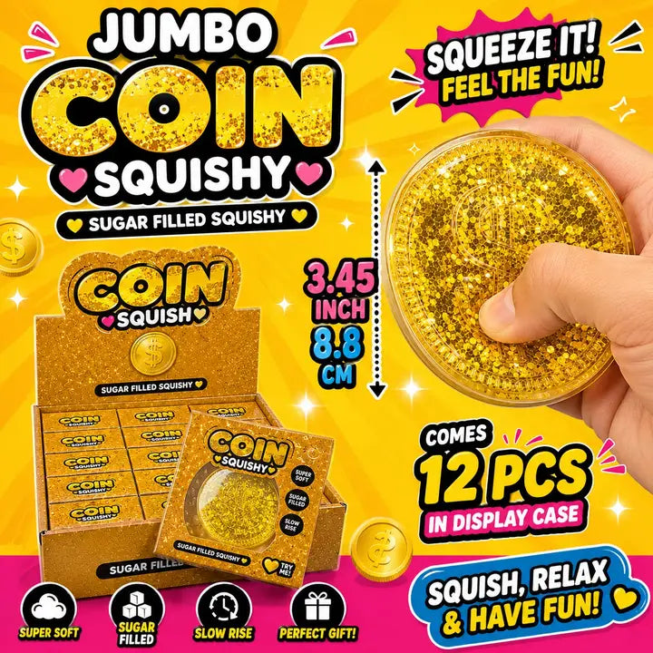 Gold Glitter Token Squishy