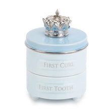 Blue First Tooth & Curl Keepsake Box