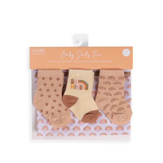 JuJuBe Baby Socks Trio Be Kind Rainbows