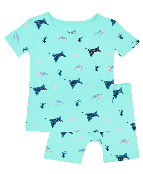 Kyte Short Sleeve Pajamas in Eagle Ray