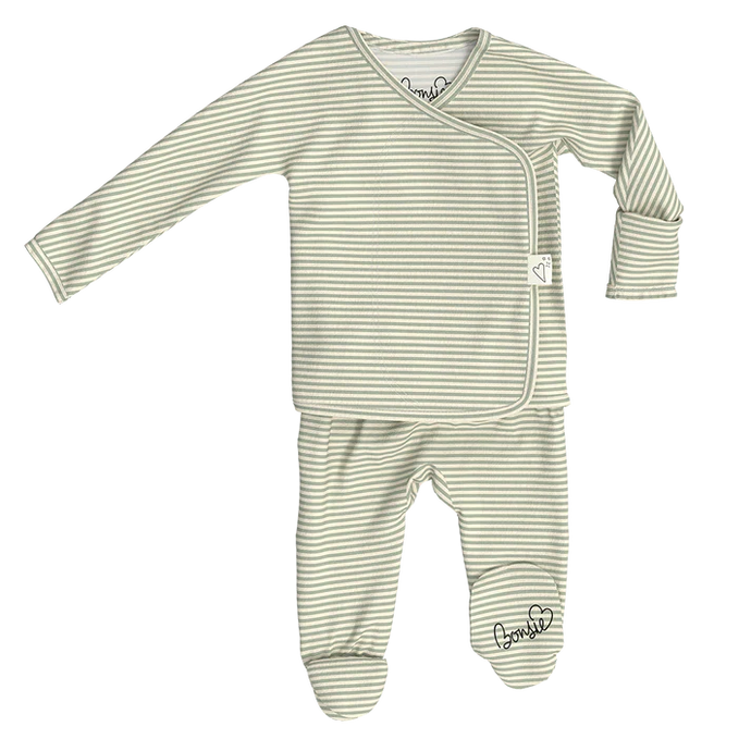 Bonsie Mint Twist - Footie 0-3M