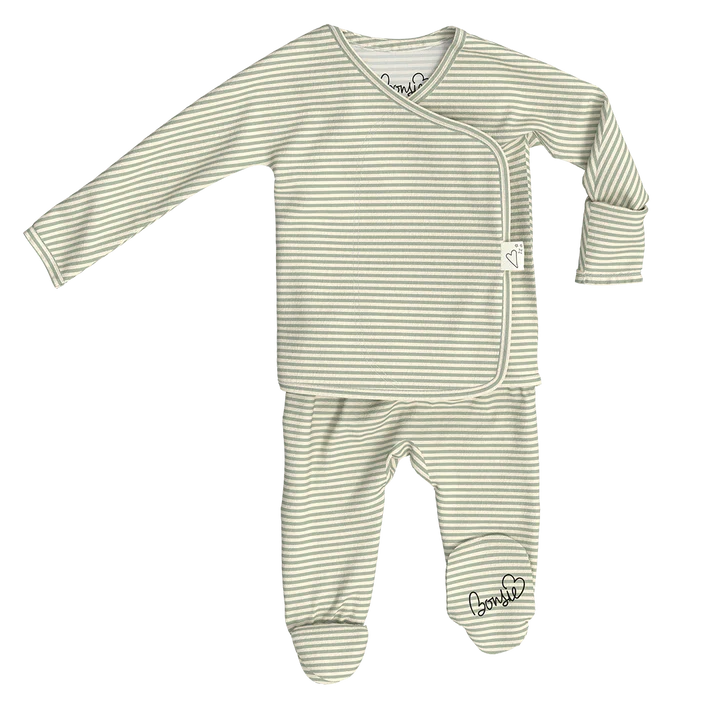 Bonsie Mint Twist - Footie 0-3M