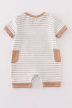 Abby & Evie Brown stripe car hunting romper