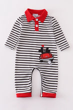 Abby & Evie Valentine's Day stripe romper