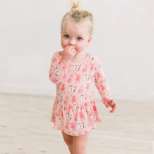 Kickee Pants Print Longsleeve Skirted One Piece in Baby Rose Ballet Dancers