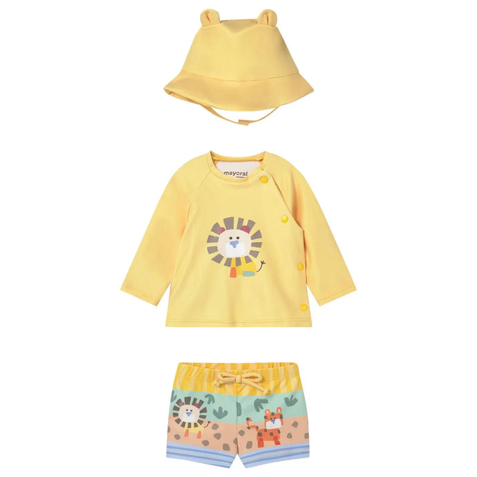 Mayoral Baby Boys Yellow Swim Shorts 3 Piece Set