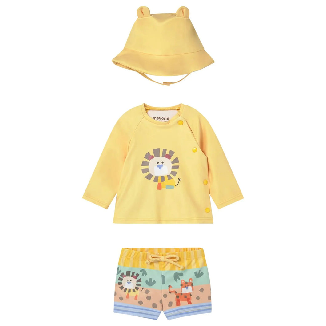Mayoral Baby Boys Yellow Swim Shorts 3 Piece Set