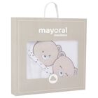Mayoral White Teddy Bear Hooded Towel