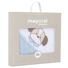 Mayoral Baby Boys Blue Hooded Towel- Dog
