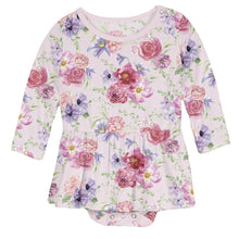Kickee Pants Print Long Sleeve Skirted One Piece in Shrinking Violet Dreamy Floral