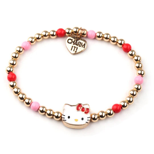 Charm It - Gold Hello Kitty Stretch Bead Bracelet