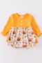 Orange Pumpkin Print Girl Bubble