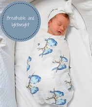LollyBanks Bluebird of Happiness Baby Swaddle Blanket