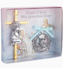 Boy Cross with Crib Guardian Angel Crib Medal