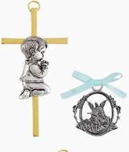 Boy Cross with Crib Guardian Angel Crib Medal