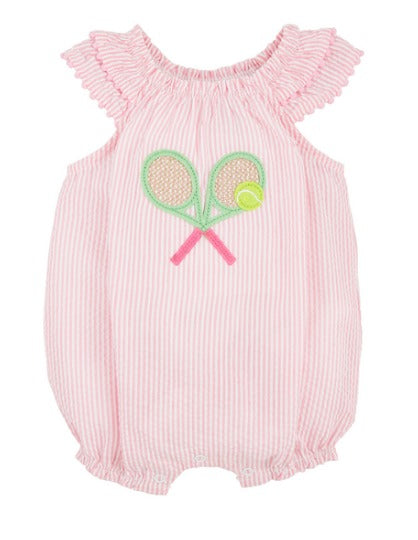 Mudpie Seersucker Tennis Bubble Romper