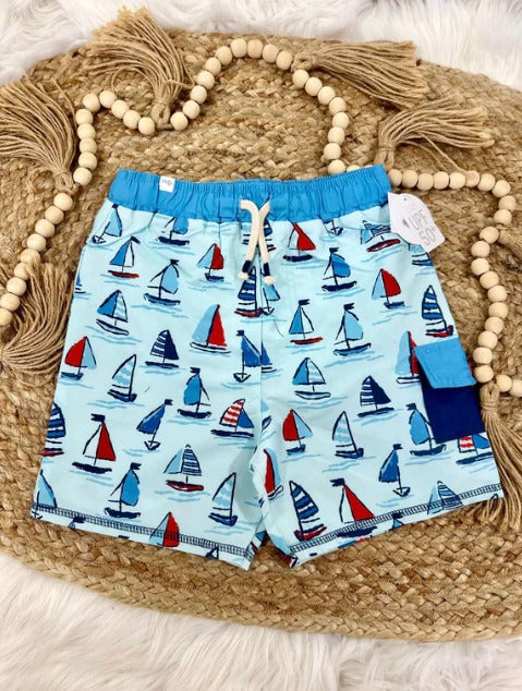 Mudpie Sailboat Swim Trunks