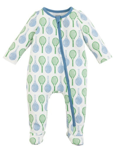 Mudpie Blue Tennis Baby Sleeper