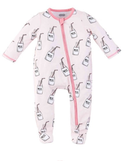 Mudpie Pink Milk Baby Sleeper