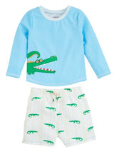 Gator Rash Guard & Swim Trunk Set