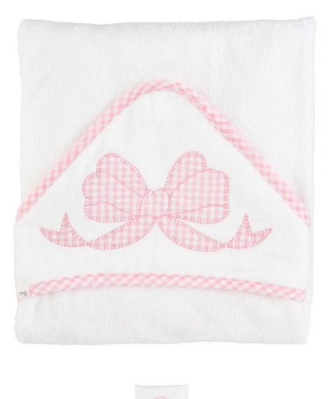 Mudpie Bow Applique Hooded Towels