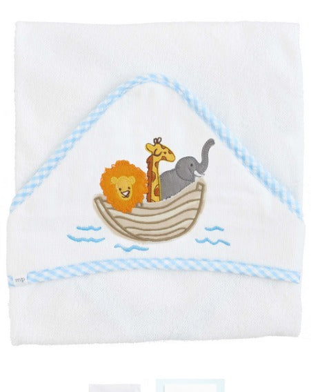 Mudpie Noah's Ark Applique Hooded Towel