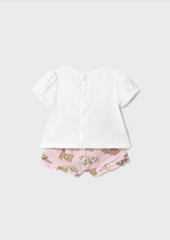 Mayoral Baby Pink Newborn Shorts and T-Shirt Set