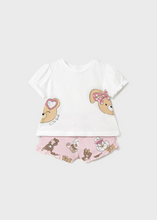 Mayoral Baby Pink Newborn Shorts and T-Shirt Set