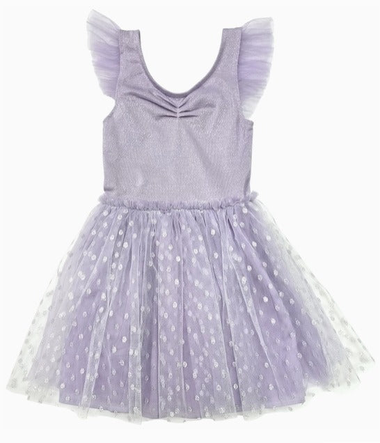EFL Kids Sparkle Lilac Ruffle Dress