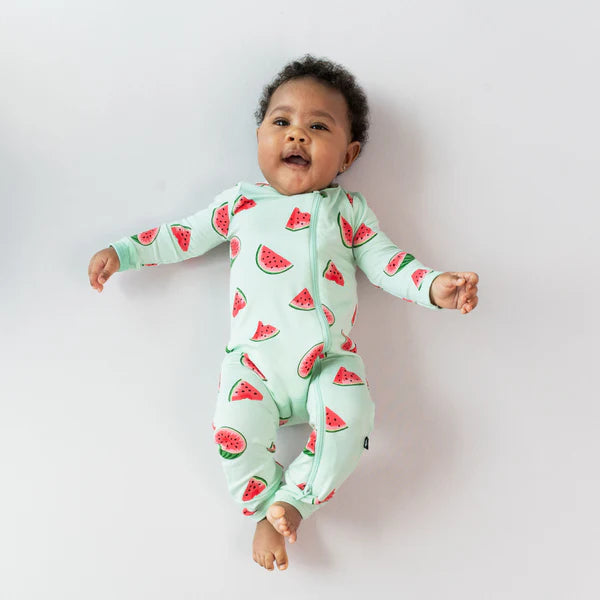 KYTE BABY Zippered Romper in Watermelon