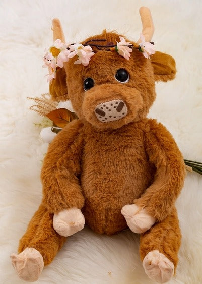Cow Plushy with Floral Headband