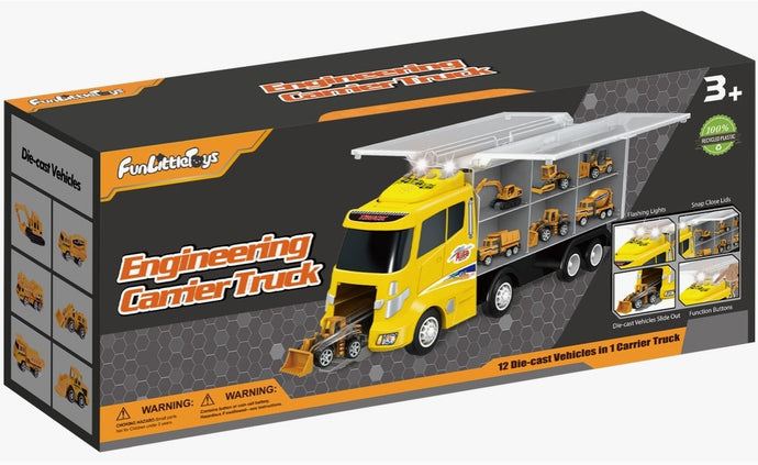Fun Little Toys 12 in 1 Die-Cast Construction Truck Toy