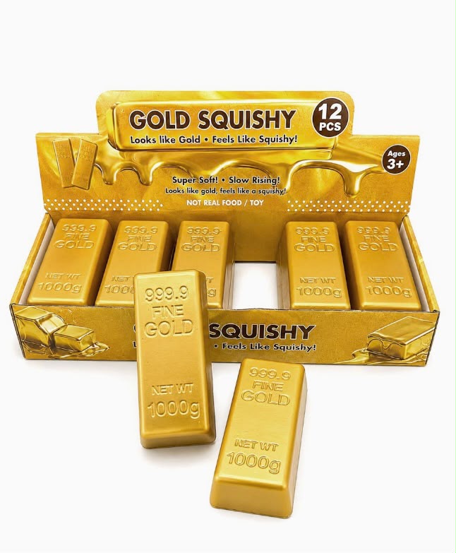Gold Squishy – Slow Rising Gold Bar Squishy Toy