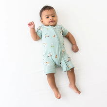Kyte Baby Zippered Shortall Romper in Golf