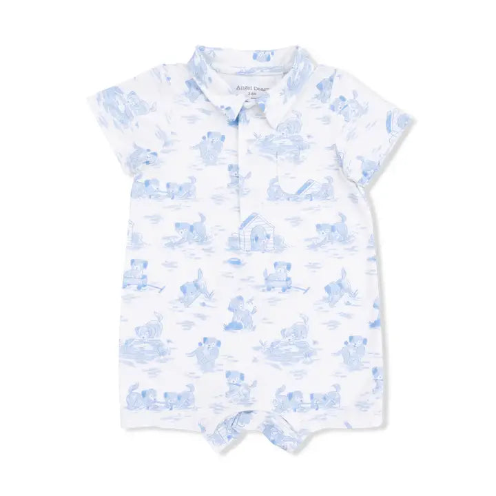Angel Dear Puppy Toile Blue - Polo Shortie