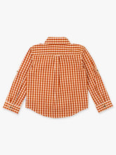 Rugged Butts Boys Classic Rust Gingham Long Sleeve Button Down