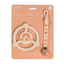 JuJuBe Silicone Teether Ring with Detachable Clip