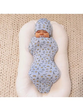 Blue Cookie Bamboo Swaddle & Beanie Set