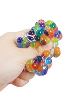 Vented Mesh Glittery Multicolor Water Bead Squishy Ball