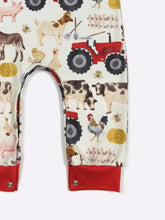 Clover Cottage Red Farm Boy Romper