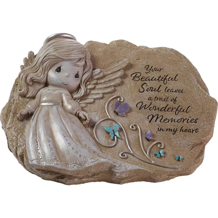 Precious Moments Angel With Butterfly Garden Stone