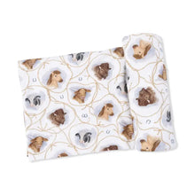 Angel Dear Farm Animals Rope Cameos Uni - Swaddle Blanket