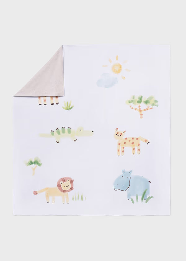 Mayoral Baby Printed Swaddle Hazelnut